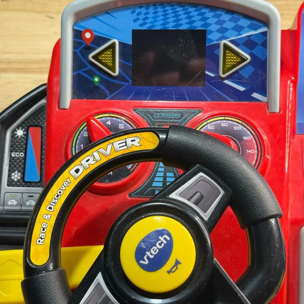 Vtech Race & Discover Driver Educational Toy Interactive Driving Games Working